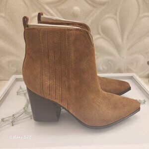 Marc Fisher Brown Ankle Boots